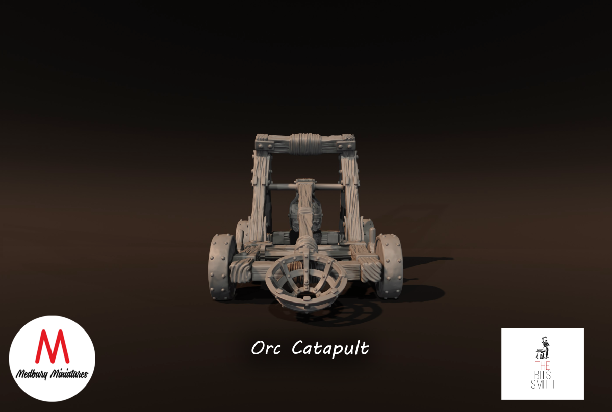 Ork Katapult mit Crew und Troll